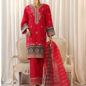 The 2024 – 3 Piece Bin Saeed Luxury Suit with Embroidered Trouser