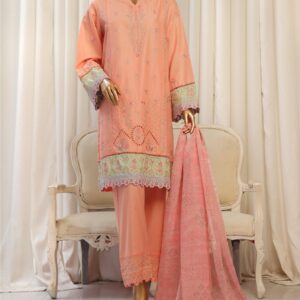 The 2023 – 3 Piece Bin Saeed Luxury Suit with Embroidered Trouser