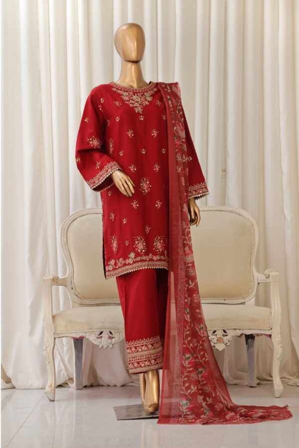 The 2031 – 3 Piece Bin Saeed Luxury Suit with Embroidered Trouser