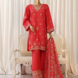 The 2029 – 3 Piece Bin Saeed Luxury Suit with Embroidered Trouser