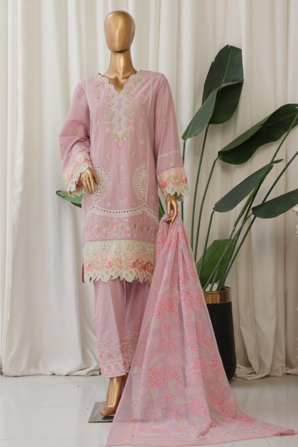 The 2021 – 3 Piece Bin Saeed Luxury Suit with Embroidered Trouser