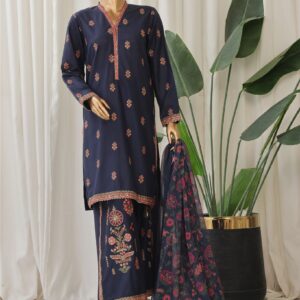 The 2020 – 3 Piece Bin Saeed Luxury Suit with Embroidered Trouser