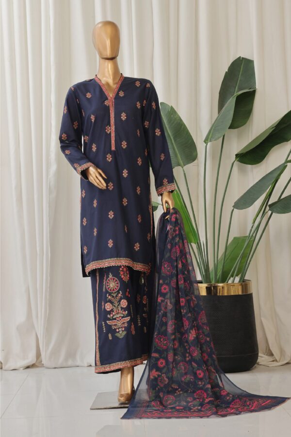 The 2020 – 3 Piece Bin Saeed Luxury Suit with Embroidered Trouser