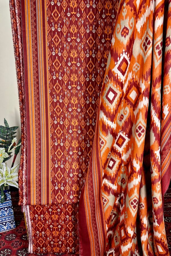 THE 464 - Bin Saeed Lawn 3 Piece Unstitched Printed Fabric