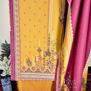 THE 590 - Bin Saeed Lawn 3 Piece Unstitched Printed Fabric