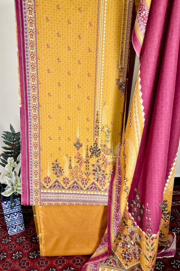 THE 590 - Bin Saeed Lawn 3 Piece Unstitched Printed Fabric