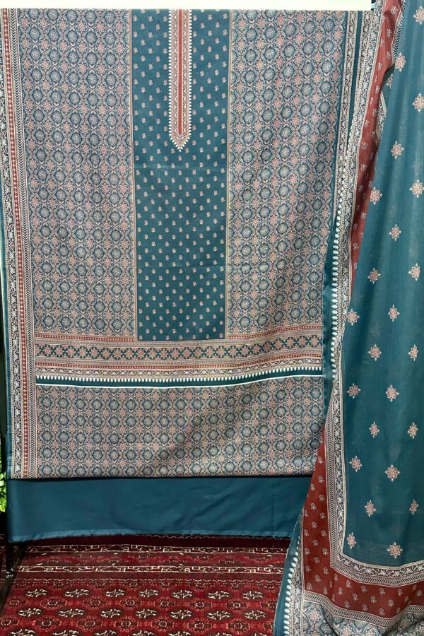 The 3958 - Bin Saeed Lawn 3 Piece Unstitched Digital Printed Fabric