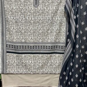 The 3972 - Bin Saeed Lawn 3 Piece Unstitched Digital Printed Fabric