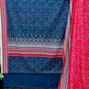 The 3977 - Bin Saeed Lawn 3 Piece Unstitched Digital Printed Fabric