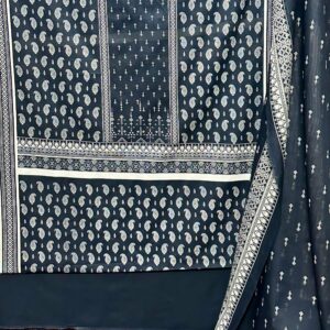 The 3981 - Bin Saeed Lawn 3 Piece Unstitched Digital Printed Fabric