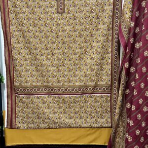 The 4015 - Bin Saeed Lawn 3 Piece Unstitched Digital Printed Fabric