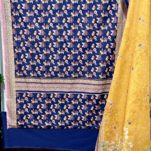 The 4048 - Bin Saeed Lawn 3 Piece Unstitched Digital Printed Fabric