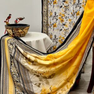 THE 407 – Bin Saeed Lawn 3 Piece Unstitched Printed Fabric