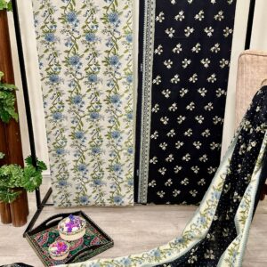 THE 806 – Bin Saeed Lawn 3 Piece Unstitched Printed Fabric