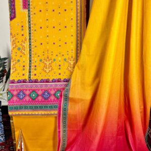 THE 372 – Bin Saeed Lawn 3 Piece Unstitched Printed Fabric