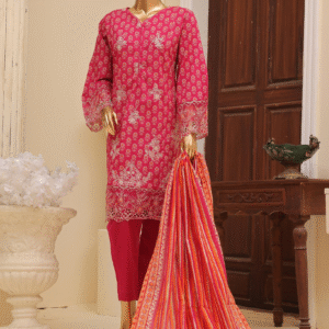 The 1138 – 3 Piece Printed Embroidered Stitched Bin Saeed Luxury Suit