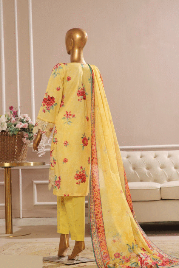 The 1166 – 3 Piece Printed Embroidered Stitched Bin Saeed Luxury Suit