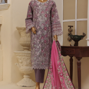The 1177 – 3 Piece Printed Embroidered Stitched Bin Saeed Luxury Suit