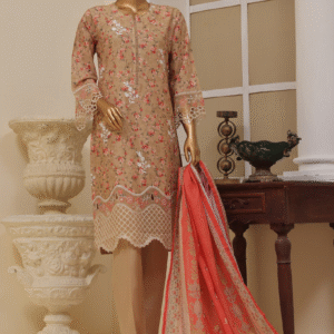 The 1188 – 3 Piece Printed Embroidered Stitched Bin Saeed Luxury Suit